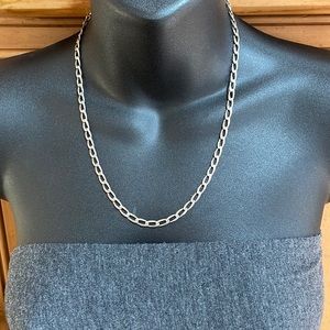 Solid Sterling Silver 925 Unisex Men Women Heavy Link Neck Chain Necklace